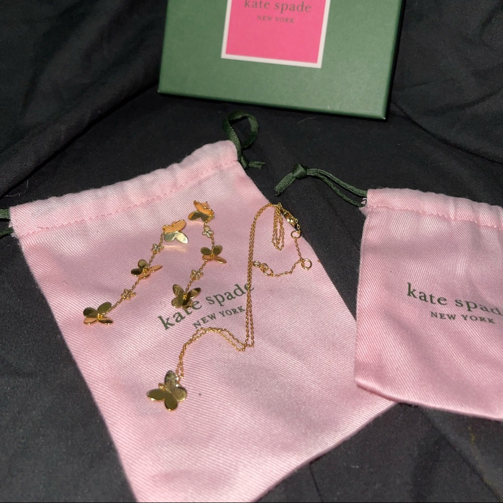 Kate spade butterfly earrings and necklace set
